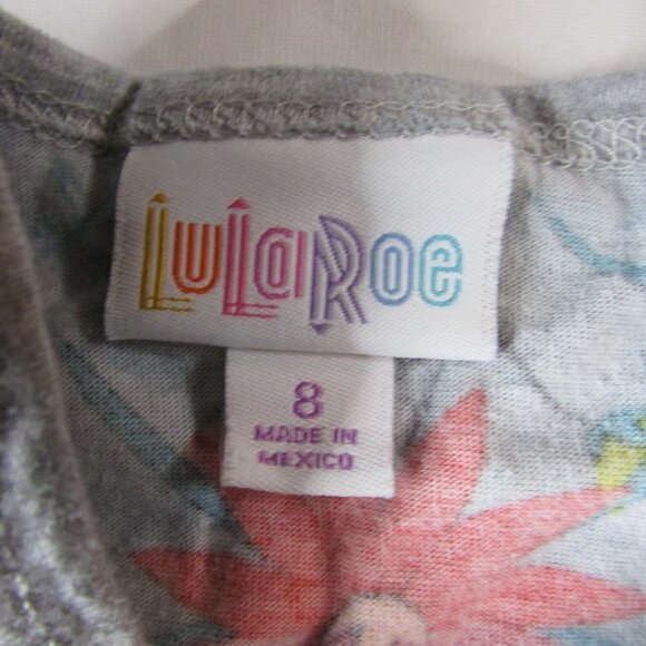 Lularoe Girl's Size 8 Sloan Basball Raglan T-Shirt - Floral - Picture 2 of 4